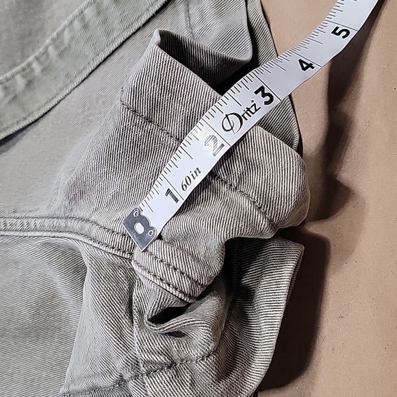 American Eagle Size 4 Washed Khaki Green Paper Bag Highest Rise Mom Shorts - Picture 7 of 15